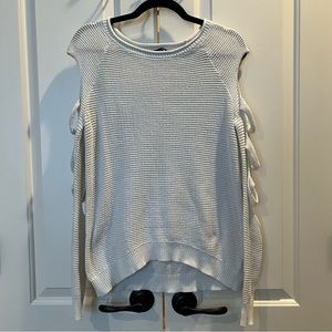 Express Open Knit Cutout Sleeve Sweater S